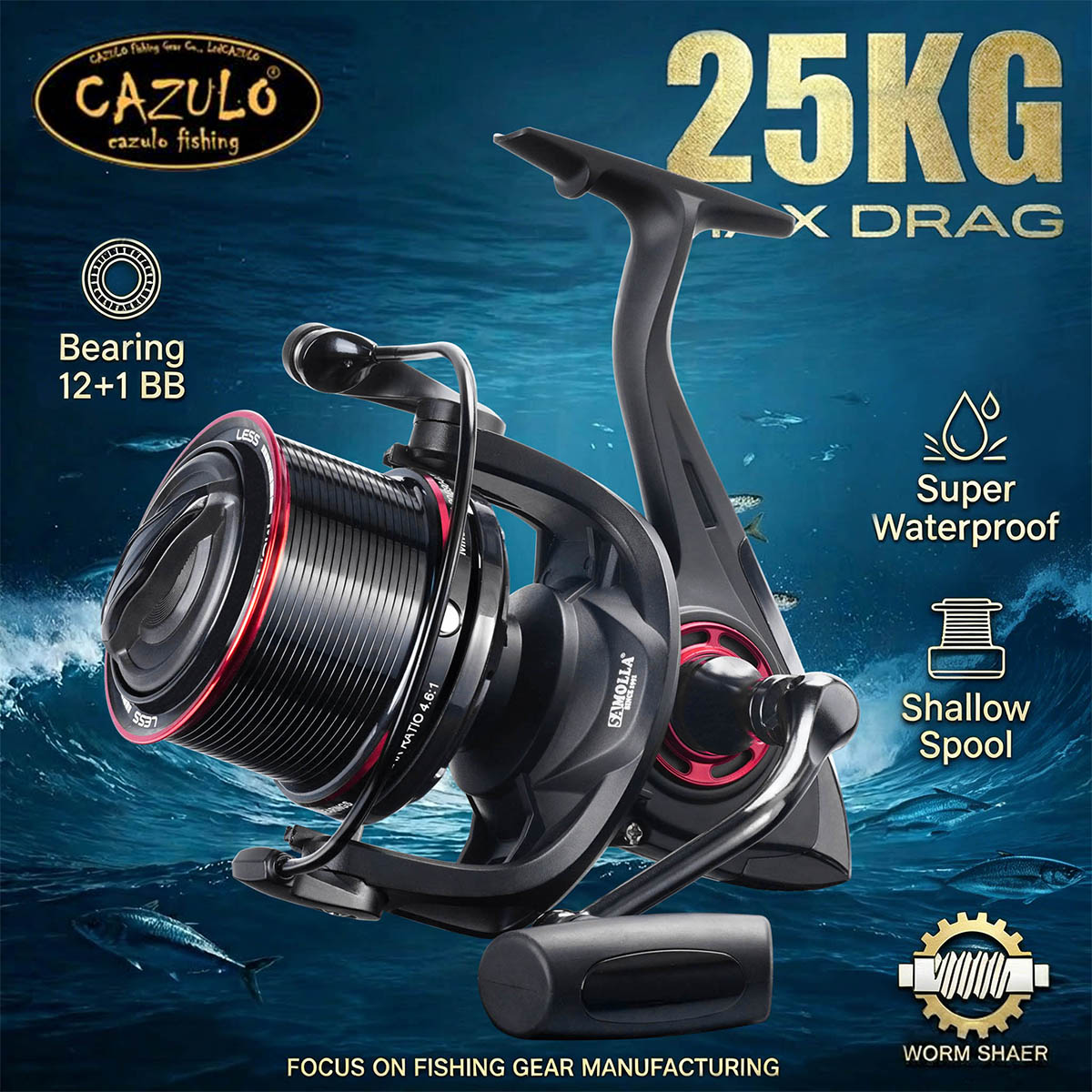 Daiwa Reel Bg - CAZULO Long Cast Spinning Reel voor