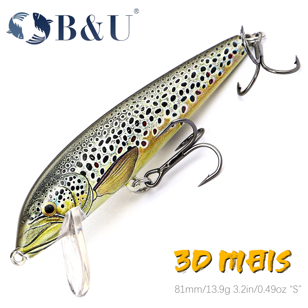 B&U 80mm Sinking Minnow Wobbli - Fishing Lure Jerkbait recensie en prijs